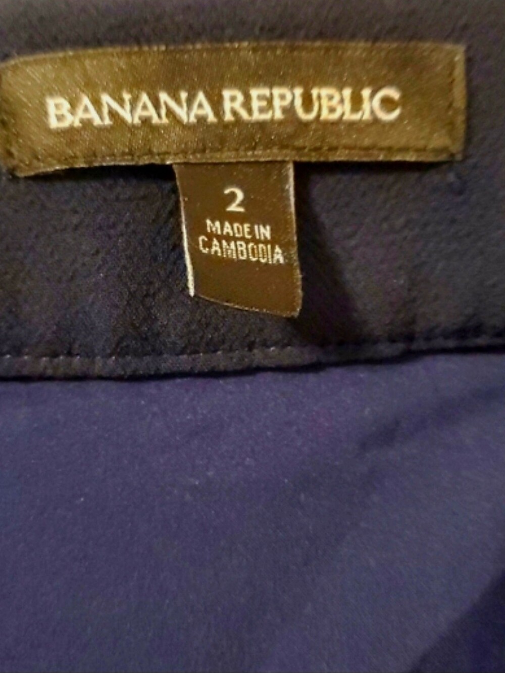 Banana Republic Navy Tiered Mini Skirt Size 2 - Picture 6 of 7